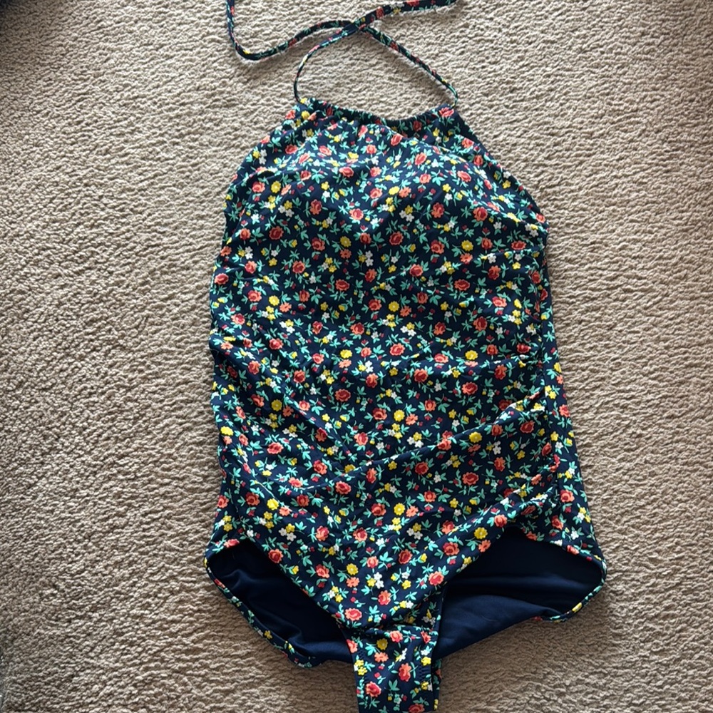 Lands End Floral One-Piece Swimsuit